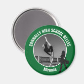 Green Drill Team Photo High School Dancer Magnet (Vorderseite/Rückseite)