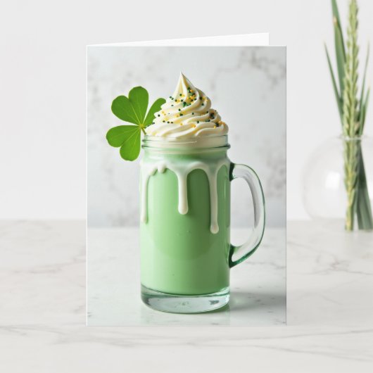 Green Drink Celebration Card Karte (Vorderseite)