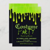 Green Dripping Slipe Tropfens Halloween Kostüm Par Einladung (Vorne/Hinten)