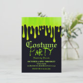 Green Dripping Slipe Tropfens Halloween Kostüm Par Einladung (Stehend Vorderseite)