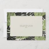 Green Dschungel Blätter Save the Date Karte (Rückseite)