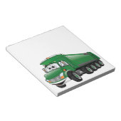 Green Dump Truck 10w Cartoon Notizblock (angewinkelt)
