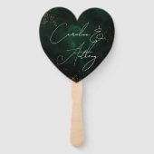 Green Dunkel Wasserfarbe Schwarz Magisches Gold Fächer (Vorderseite)