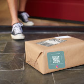 Green dunkle Cyan-Firmenname qr-Codeinstagramm Quadratischer Aufkleber