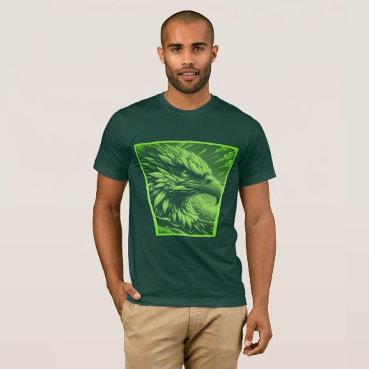 Green Eagle Name Graphic T - Shirt (Vorne ganz)