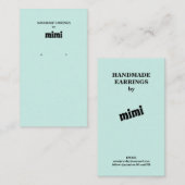 Green Earring Display Business Card Visitenkarte (Vorne/Hinten)