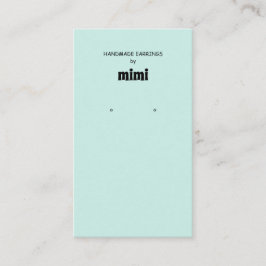 Green Earring Display Business Card Visitenkarte