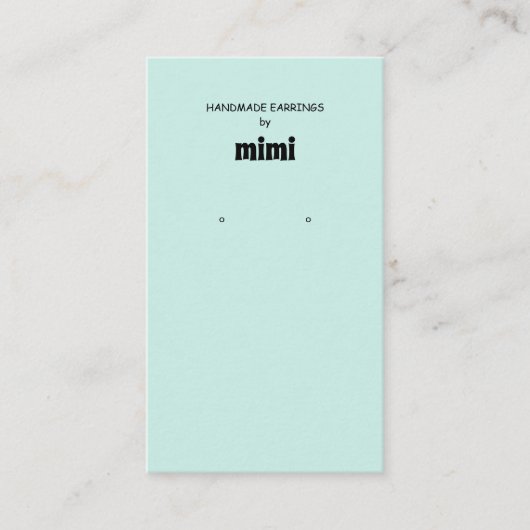 Green Earring Display Business Card Visitenkarte (Vorderseite)