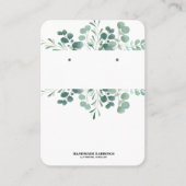 Green Earring Display Business Card Visitenkarte (Vorderseite)