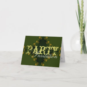 Green Earthy-Party Einladung