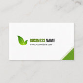 Green Ecology Bio - Elegantes Bio Recycling Visitenkarte (Rückseite)