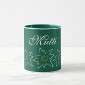 Green Edelweiss Blume Tasse (Zentrum)