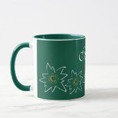 Green Edelweiss Blume Tasse (Links)