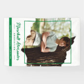 Green Edgy Abstrakt Torn Foto Abschluss Banner (Horizontal)