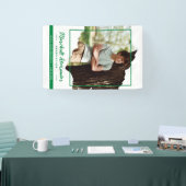 Green Edgy Abstrakt Torn Foto Abschluss Banner (Messe)