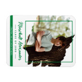 Green Edgy Abstrakt Torn Foto Abschluss Magnet (Horizontal)