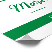 Green Edgy Abstrakt Torn Foto Abschluss Poster (Ecke)