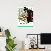Green Edgy Abstrakt Torn Foto Abschluss Poster (Heimbüro)