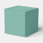 Green Editable Bridesmaid Favor Box Geschenkschachtel (Rückseite)