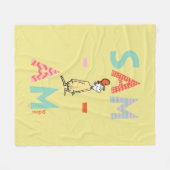 Green Eggs and Ham Sam-I-Am Fleecedecke (Vorderseite (Horizontal))