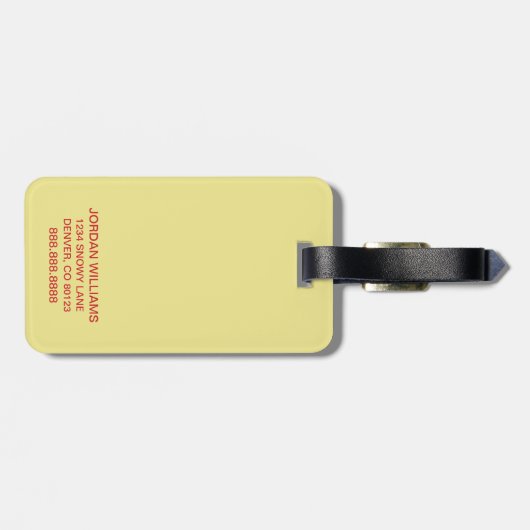 Green Eggs and Ham Sam-I-Am Gepäckanhänger (Rückseite horizontal)