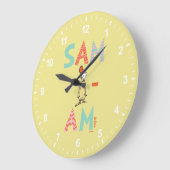 Green Eggs and Ham Sam-I-Am Große Wanduhr (Winkel)