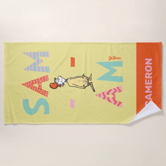 Green Eggs and Ham Sam-I-Am Strandtuch (Vorderseite)