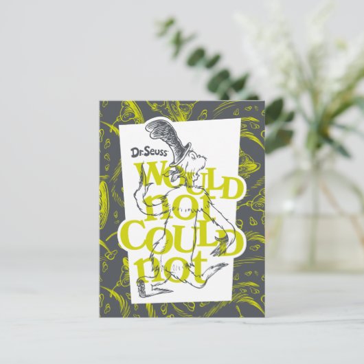 Green Eggs and Ham Would Not Could Postkarte (Stehend Vorderseite)