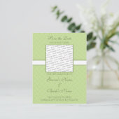 Green Eggshell Save the Date Postcard Ankündigungspostkarte (Stehend Vorderseite)