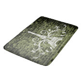 Green Eiffel Towel Grunge Bath Mat Badematte (Schrägansicht)