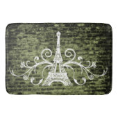 Green Eiffel Towel Grunge Bath Mat Badematte (Vorderseite)