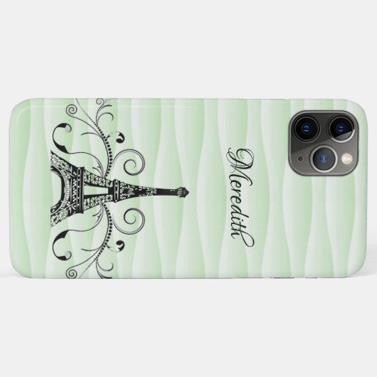 Green Eiffel Tower Blühe Case-Mate iPhone Hülle (Rückseite (Horizontal))