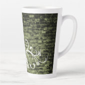 Green Eiffel Tower Grunge Latte Tasse (Rechts)