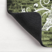 Green Eiffel Tower Grunge Mouse Pad Mousepad (Ecke)