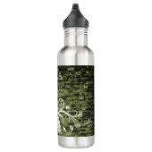 Green Eiffel Tower Grunge Wasserflasche Edelstahlflasche (Rechts)