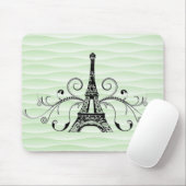 Green Eiffelturm Blüh Mouse Pad Mousepad (Mit Mouse)