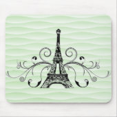 Green Eiffelturm Blüh Mouse Pad Mousepad (Vorne)
