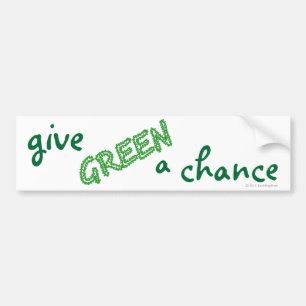GREEN eine Chance geben Autoaufkleber