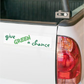 GREEN eine Chance geben Autoaufkleber (Auf Lkw)