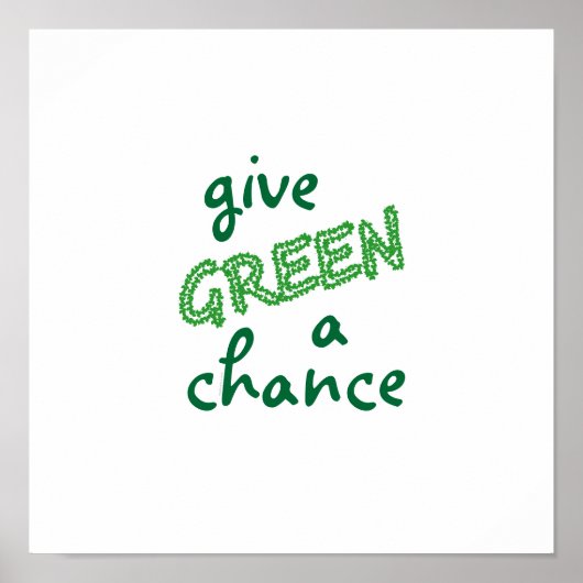 GREEN eine Chance geben Poster (Vorne)