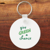 GREEN eine Chance geben Schlüsselanhänger (Vorderseite)