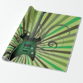 Green Electric Gitarre Geschenkpapier (Ungerollt)