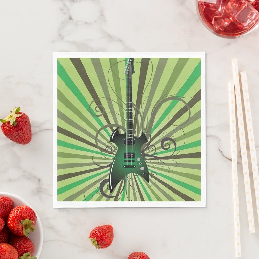 Green Electric Gitarre Serviette