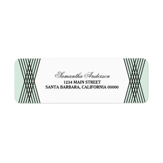 Green Elegant Deko Address Labels (Vorne)