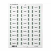 Green Elegant Deko Address Labels (Vorne)