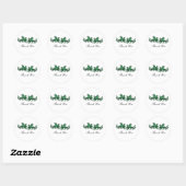 Green Elegant Dragons Danke Stickers (Blatt)
