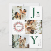 Green Elegant Holly Berries 3 Foto Weihnachten (Vorderseite)