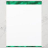 Green Elegant Metallic Satin Name Shiny Stationary (Rückseite)
