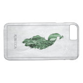 Green Elegant Peacock Personalisiert Case-Mate iPhone Hülle (Rückseite (Horizontal))