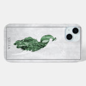 Green Elegant Peacock Personalisiert Case-Mate iPhone Hülle (Rückseite (Horizontal))